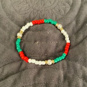 Colorful Beaded Christmas Stretch Bracelet